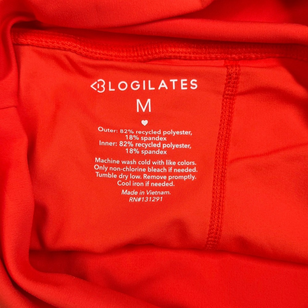 Blogilates Crisscross Slit Skort Spicy Orange Activewear Skirt with Pockets M - Picture 5 of 7